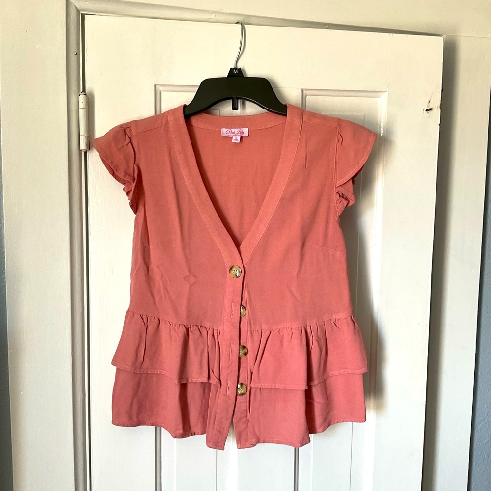 Pink lily top